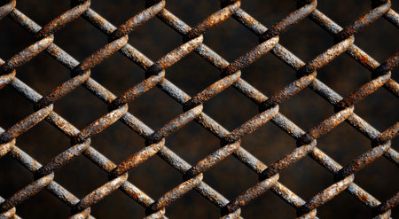Rusty metal grid patternの素材