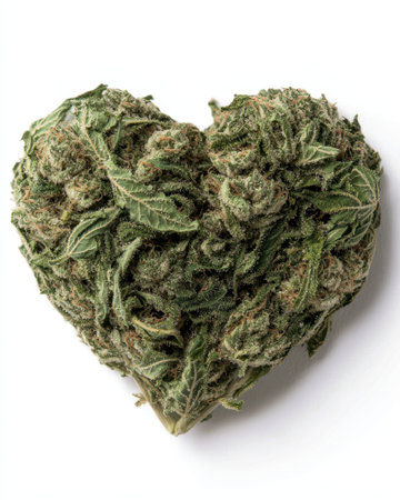 heart-shaped cannabis budの素材