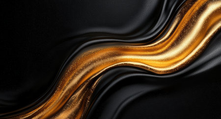 Elegant golden and black abstract backgroundの素材