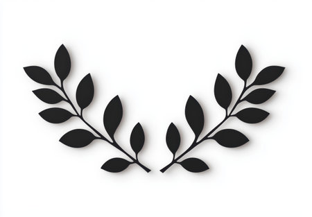 abstract black leaves designの素材