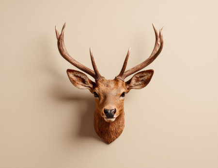 Majestic deer head trophy mountの素材
