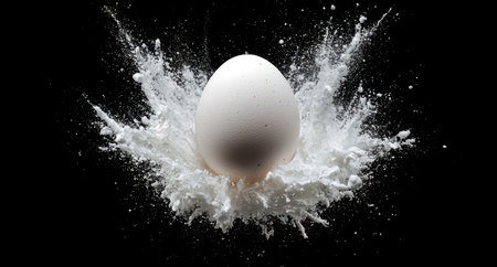 Cracking open a fresh eggの素材