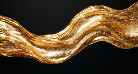 Flowing golden liquid wavesの素材