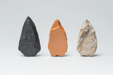 Assortment of natural stone arrowheadsの素材