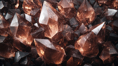Closeup of brown crystal formationsの素材