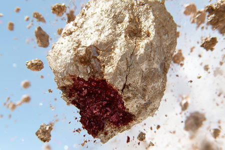 Closeup of a natural mineral crystal formationの素材