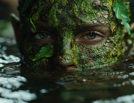 mysterious forest faceの素材