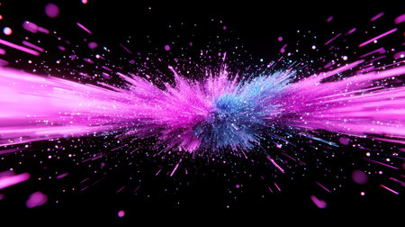 Colorful abstract explosion of light and energyの素材