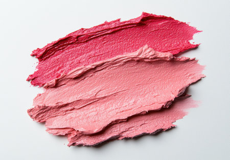 Vibrant red and pink lipstick smearの素材