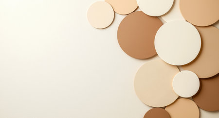 assortment of neutral toned makeup spongesの素材