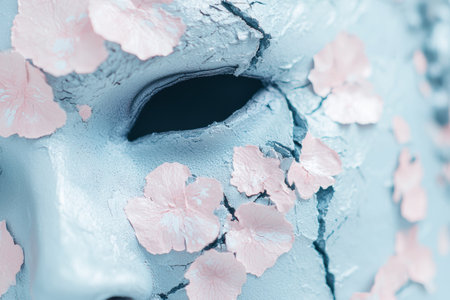 Frozen floral abstract with icy texturesの素材