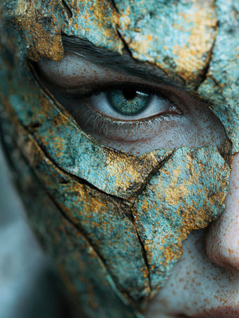 Captivating eye in rocky textureの素材
