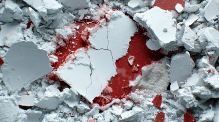 Broken heart in the snowの素材