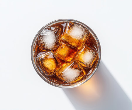 Refreshing glass of iced colaの素材