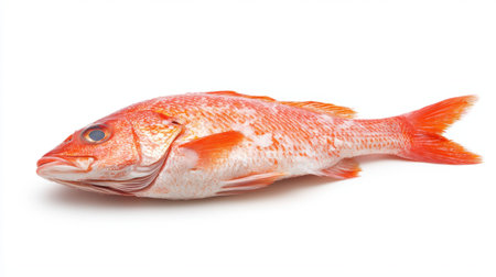 Vibrant orange and white striped fishの素材