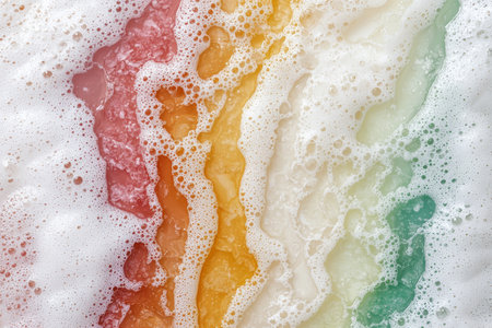 Colorful abstract background with bubbles and foamの素材