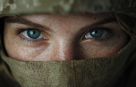 Mysterious eyes peering through clothの素材