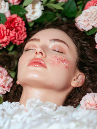 Serene floral portraitの素材