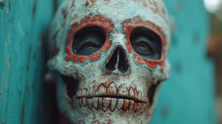 Spooky skull with vibrant colorsの素材