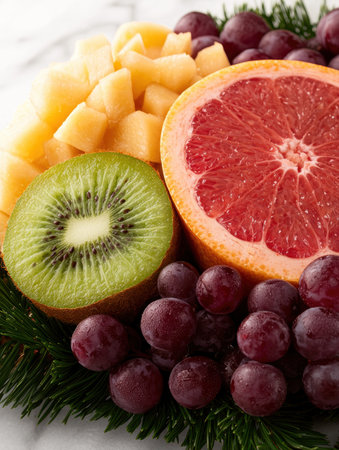 Assortment of fresh tropical fruitsの素材