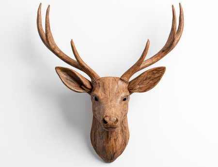 Wooden deer head wall mountの素材