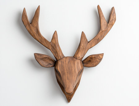 Wooden deer head wall decorの素材