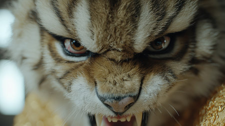 Fierce eyes of a wild animalの素材