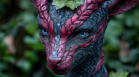 Vibrant fantasy creature with striking featuresの素材