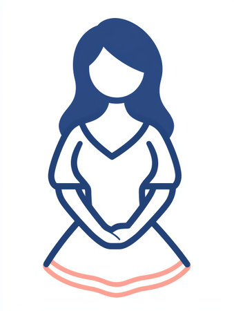 simple female character iconの素材