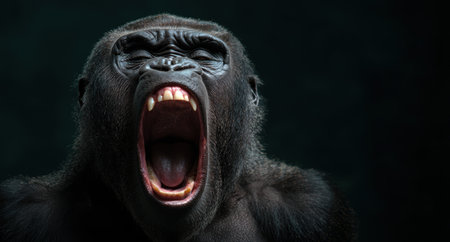 Angry Gorilla Roaring Aggressivelyの素材