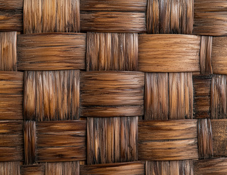 Woven wooden texture backgroundの素材