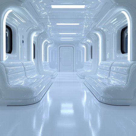 Futuristic and minimalist interior designの素材