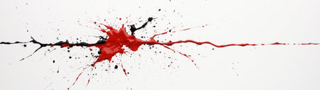 abstract red and black paint splashの素材