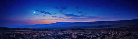 Breathtaking desert landscape at sunsetの素材