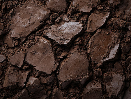 Cracked and textured soil surfaceの素材