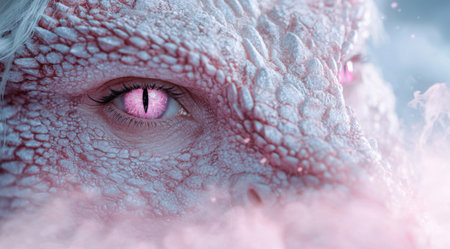 close-up of a dragon's eyeの素材