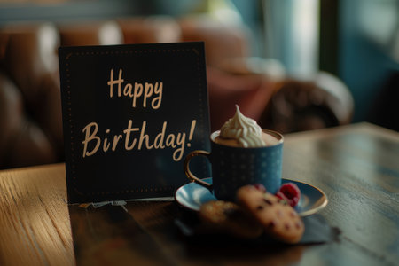 happy birthday celebration with dessertsの素材