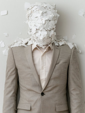 Faceless business professional in suit and tieの素材