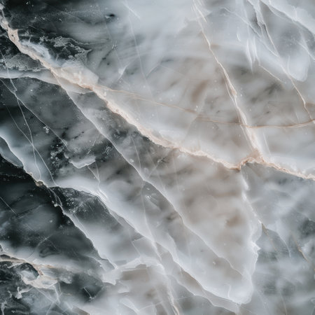 Detailed closeup of translucent ice crystal formationの素材