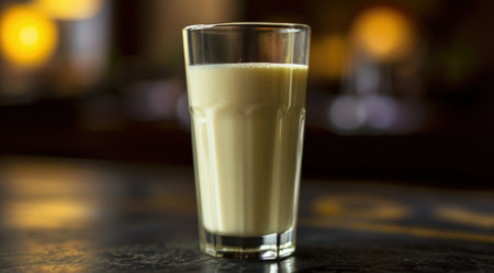 Creamy milkshake in a glassの素材