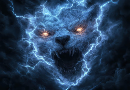 Ferocious lightning wolfの素材