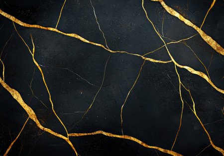 abstract black and gold marble texture backgroundの素材