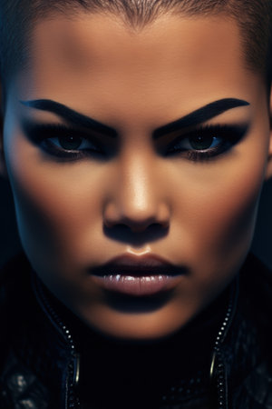 Intense Gaze of a Mysterious Womanの素材