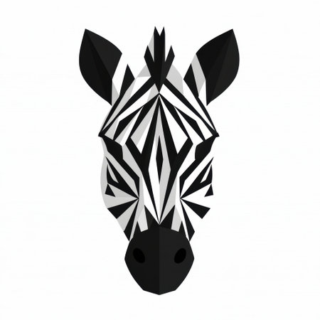 abstract geometric zebra illustrationの素材