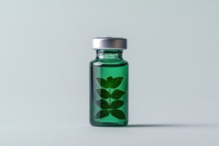 green herbal medicine bottleの素材