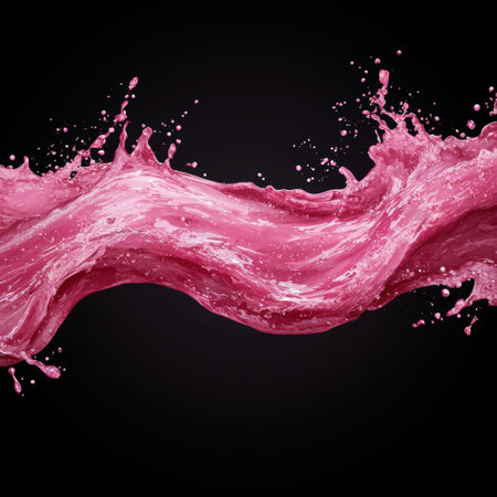 Vibrant pink liquid splashの素材