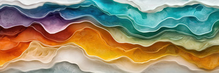 Vibrant Layers of Colorful Resin Artの素材