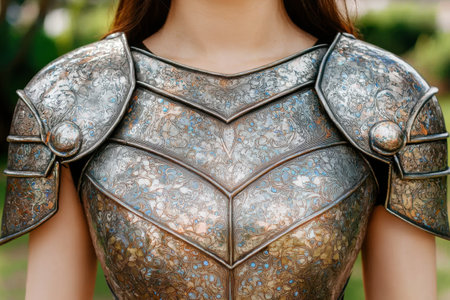 Intricate and ornate armored breastplateの素材