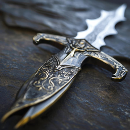 Ornate dagger with intricate designsの素材