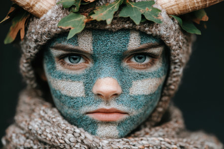 Mysterious figure in natureの素材